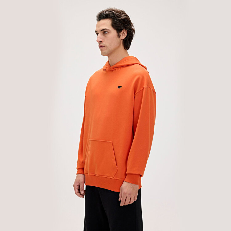 Bad Bear Drake Oversize Erkek Turuncu Kapüşonlu Hoodie
