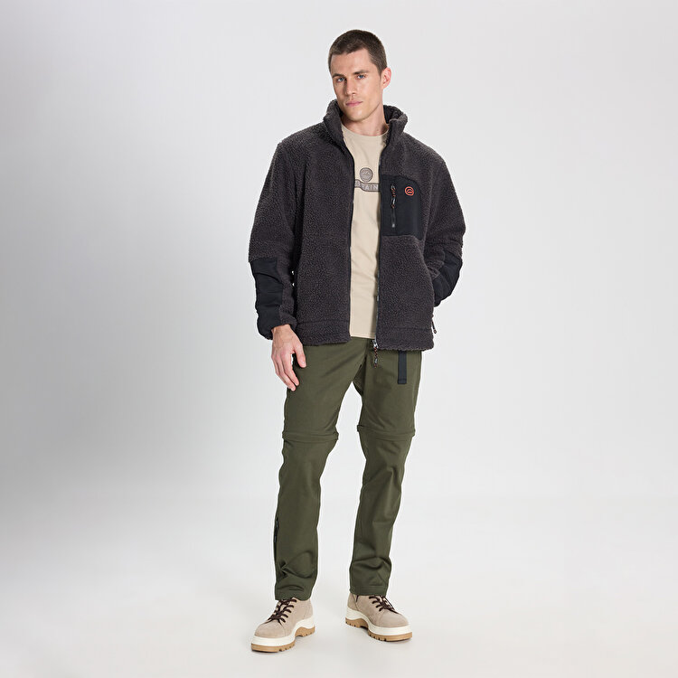 Wrangler Sherpa Erkek Gri Dik Yaka Ceket