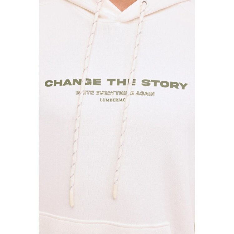 かおかお様 Lumberjack Filaz Erkek Beyaz Kapüşonlu Hoodie 101892840 - Sporthink