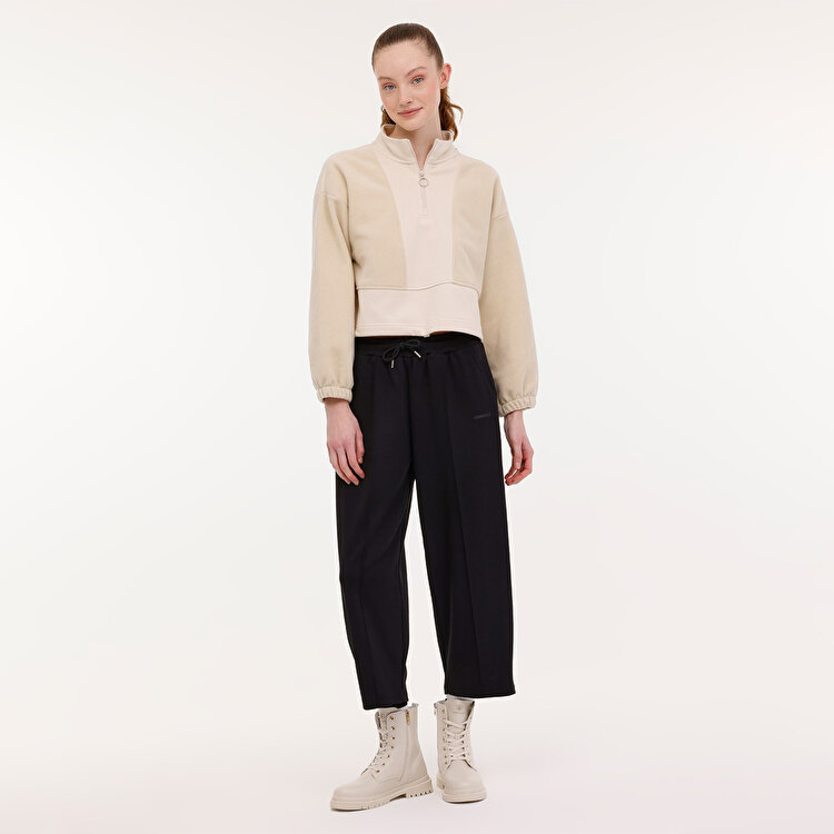 Lumberjack Alexa Kadın Bej Dik Yaka Sweatshirt 101892049 - Sporthink