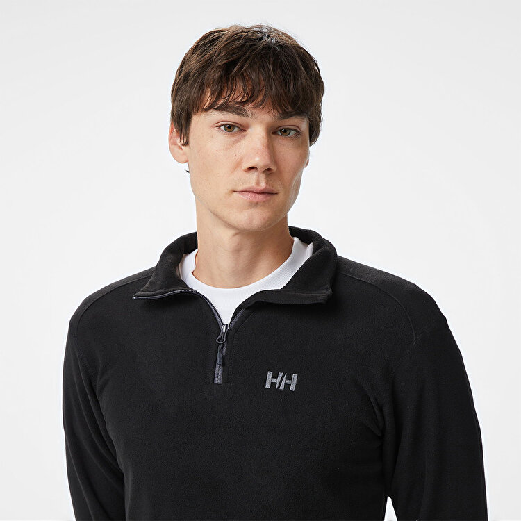 Helly Hansen Light Half Zip Erkek Siyah Dik Yaka Sweatshirt