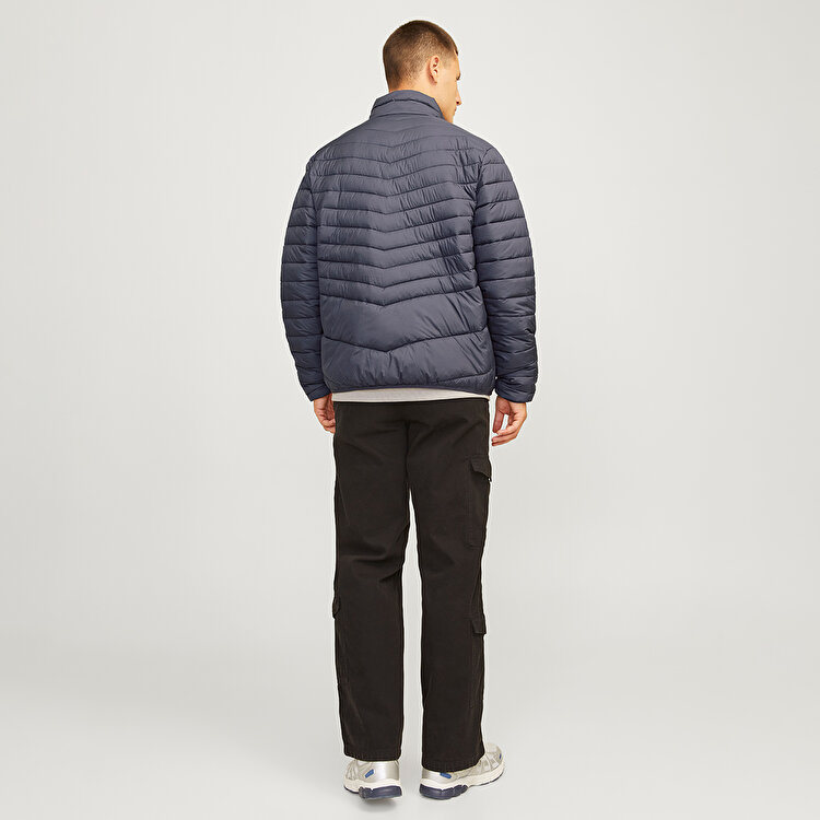 Jack&Jones State Packable Puffer Colar Erkek Gri Dik Yaka Ceket