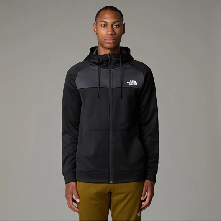 The North Face Full Zip Hoodie Reaxion Erkek Siyah Kapüşonlu Ceket