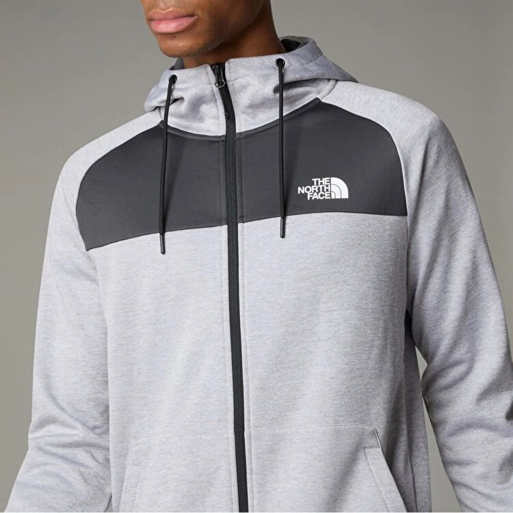 The North Face Full Zip Hoodie Reaxion Erkek Gri Kapüşonlu Ceket