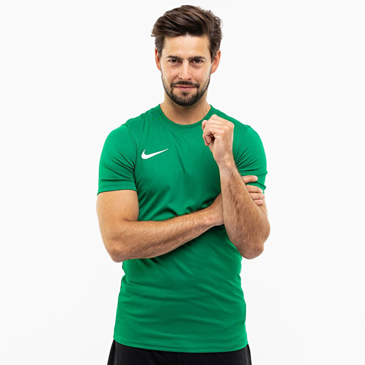Nike Dri-Fit Park VII Erkek Yeşil Yuvarlak Yaka Tişört