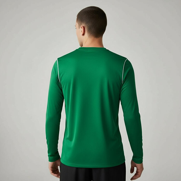 Nike Park 20 Crew Erkek Yeşil Yuvarlak Yaka Uzun Kol Tişört