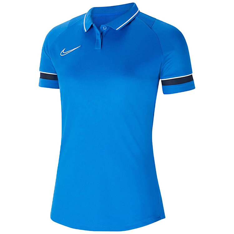 Nike Academy Dri Fit Kadın Mavi Klasik Yaka Polo Tişört