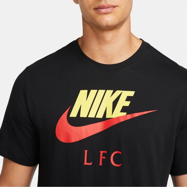 Nike Liverpool FC Erkek Siyah Yuvarlak Yaka Tişört DD9737-010