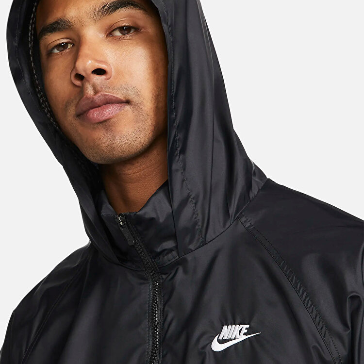 Nike Sportswear Windrunner Erkek Siyah Kapüşonlu Ceket DQ4910-010