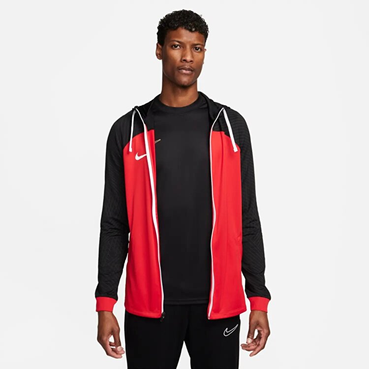 Nike Dri Fit Strike Erkek Kırmızı Kapüşonlu Ceket DR2571-657