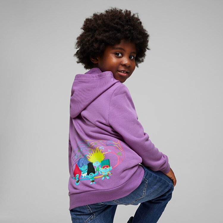 Puma Puma X Trolls Erkek Çocuk Mor Kapüşonlu Sweatshirt 62482650
