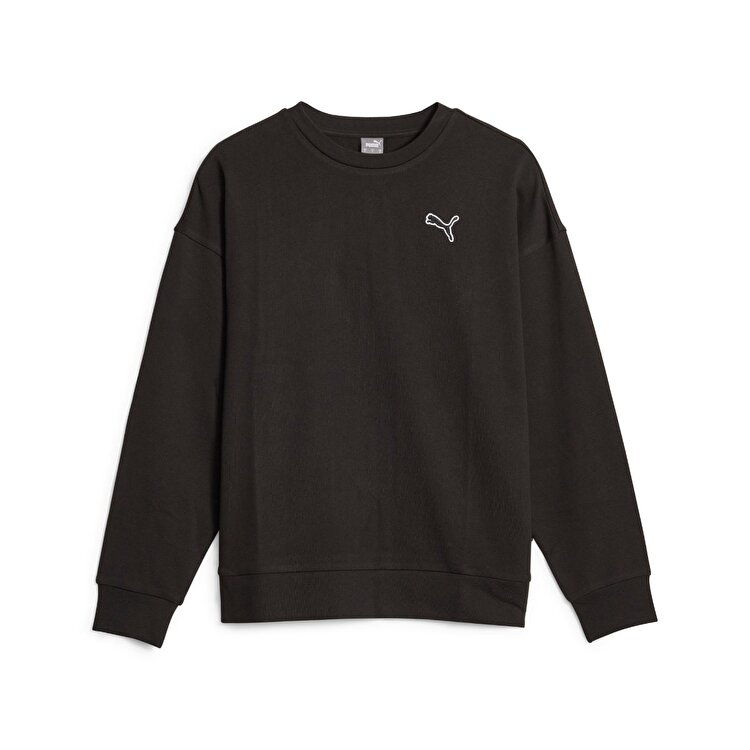 Puma Better Essentials Crew Kadın Siyah Yuvarlak Yaka Sweatshirt