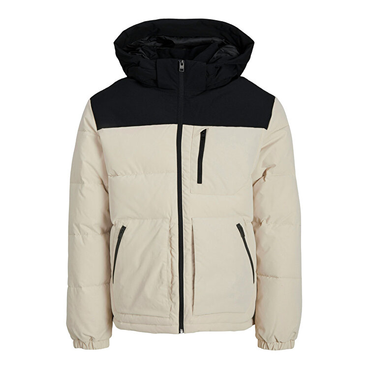 Jack&Jones Otto Puffer Erkek Bej Kapüşonlu Mont 12258416-MON