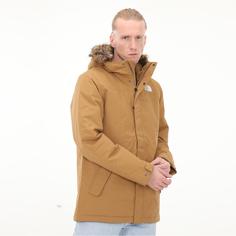 The North Face Recycled Zaneck Erkek Kahverengi Kapüşonlu Mont