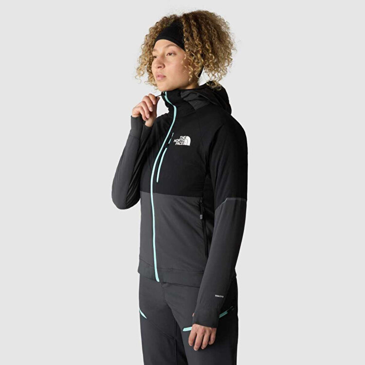 The North Face Dawn Turn Hybrid Ventrix Hoodie Kadın Siyah Kapüşonlu Mont