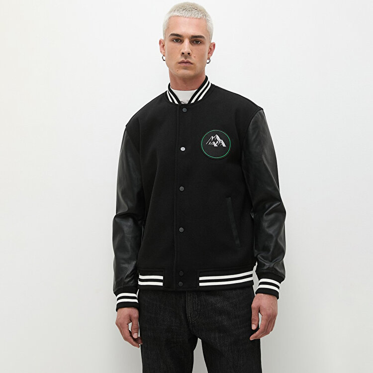 Only&Sons Jason Varsity Erkek Siyah Hakim Yaka Ceket