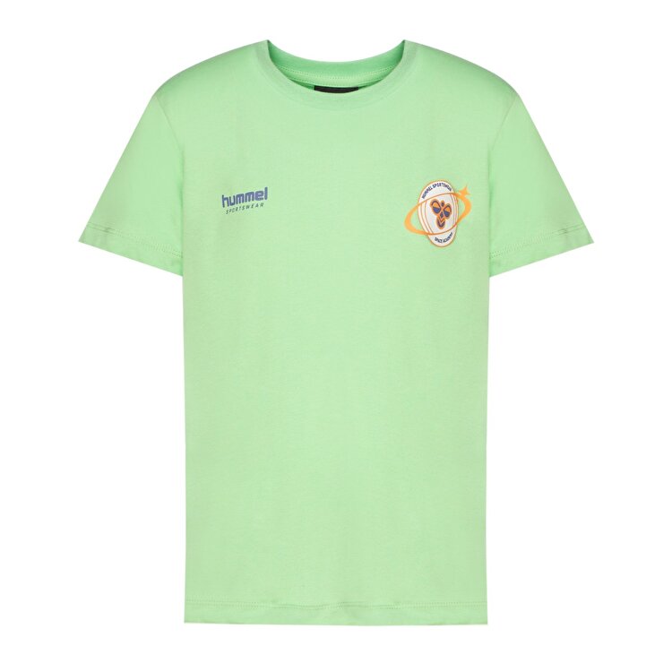 Hummel Hellen Erkek Çocuk Yeşil Yuvarlak Yaka Tişört