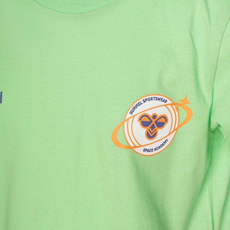 Hummel Hellen Erkek Çocuk Yeşil Yuvarlak Yaka Tişört