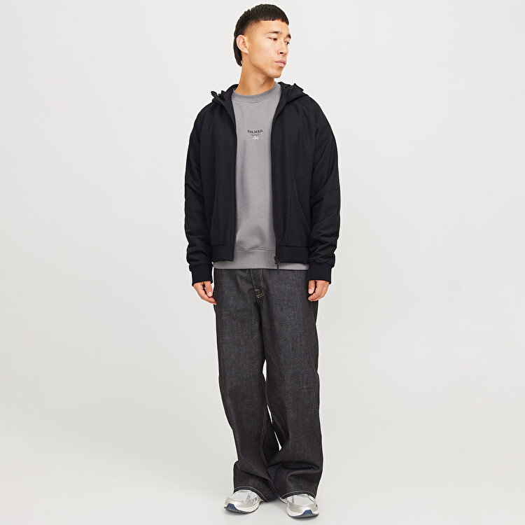 Jack&Jones Perfect Bomber Erkek Siyah Kapüşonlu Ceket