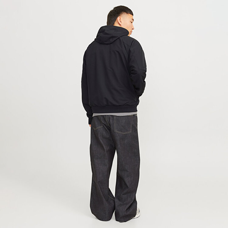 Jack&Jones Perfect Bomber Erkek Siyah Kapüşonlu Ceket