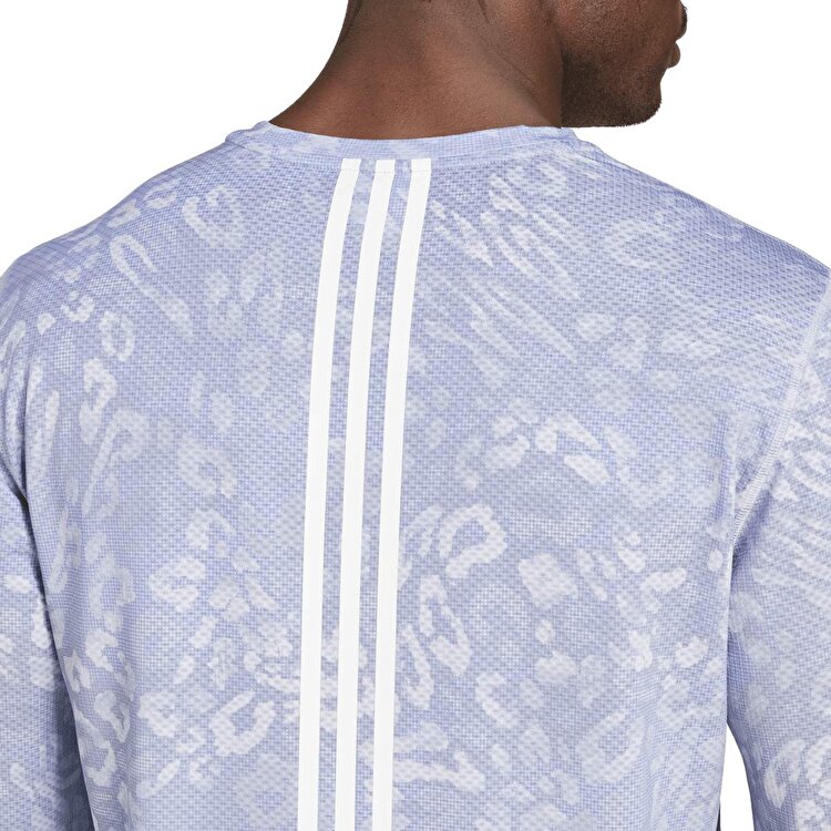 adidas Own The Run E Aop Erkek Gri Tişört