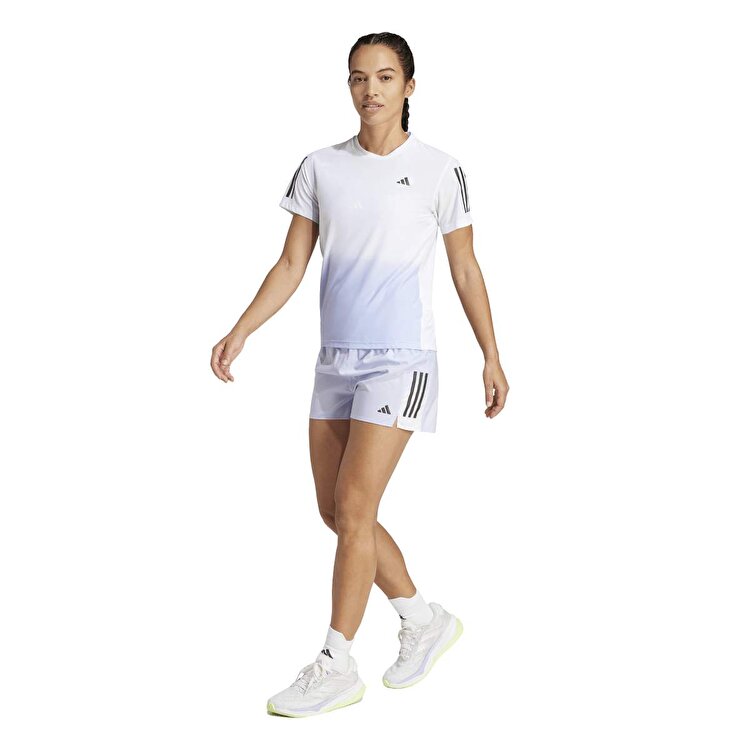 adidas Own The Run Climacool Colorblock Kadın Beyaz Yuvarlak Yaka Tişört