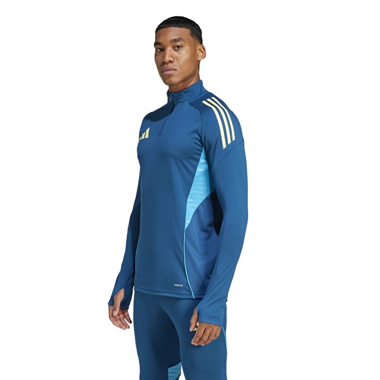 adidas Tiro25C Training Top Erkek Mavi Dik Yaka Ceket JC7012