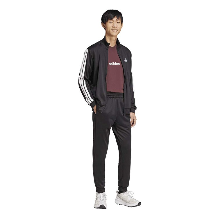 adidas 3 Stripes Ft Tt Ts Erkek Siyah Dik Yaka Eşofman Takımı