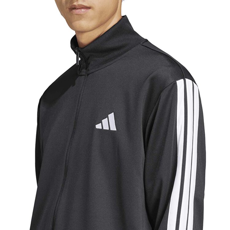 adidas 3 Stripes Ft Tt Ts Erkek Siyah Dik Yaka Eşofman Takımı
