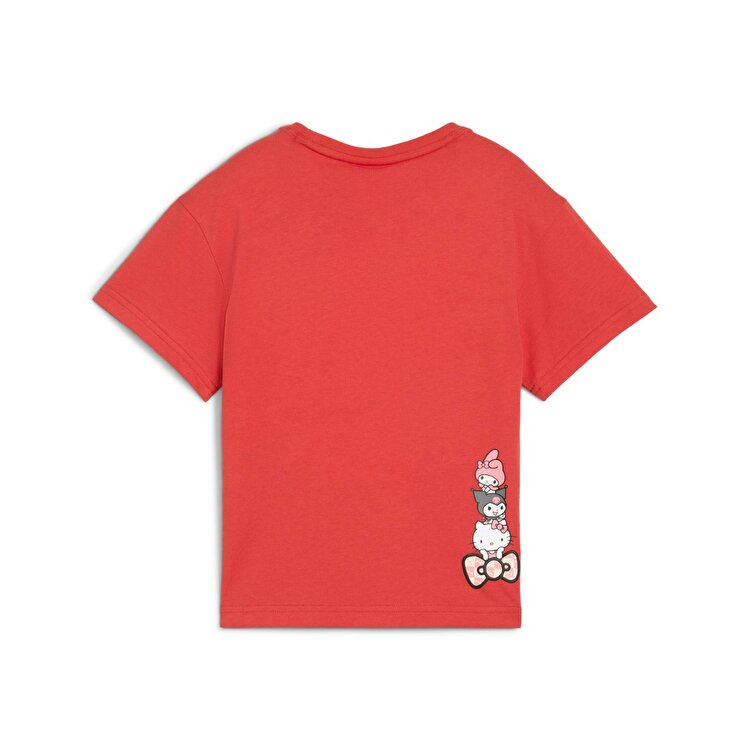 Puma Puma X Hk&Fr Graphic Kız Çocuk Kırmızı Yuvarlak Yaka Tişört