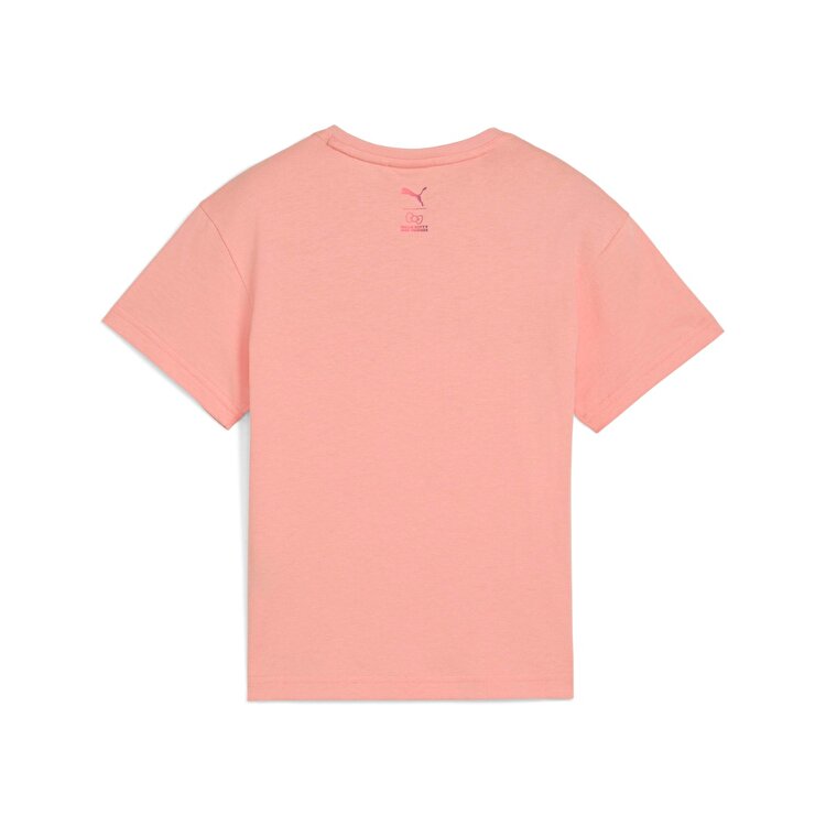 Puma Puma X Hk&Fr Graphic Kız Çocuk Pembe Yuvarlak Yaka Tişört
