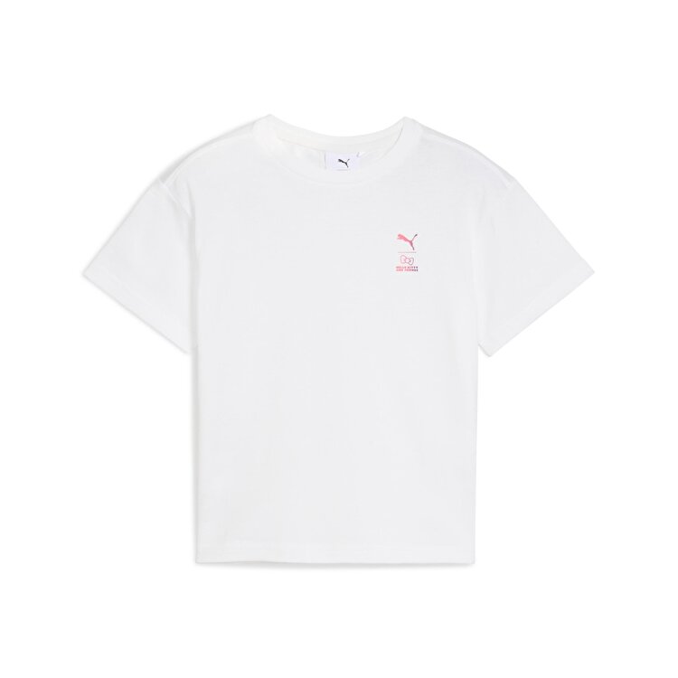 Puma Puma X Hk&Fr Graphic Kız Çocuk Beyaz Yuvarlak Yaka Tişört