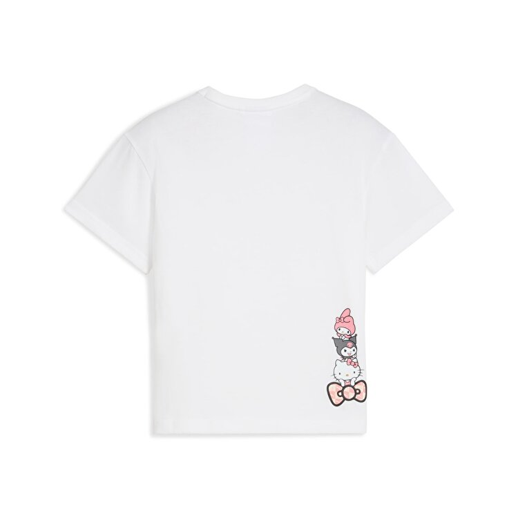 Puma Puma X Hk&Fr Graphic Kız Çocuk Beyaz Yuvarlak Yaka Tişört