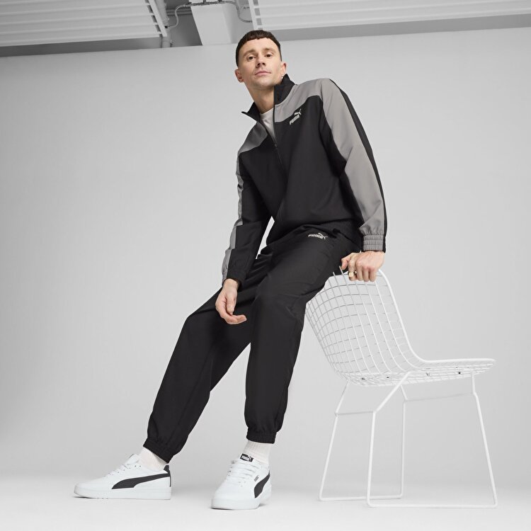 Puma Colorblock Woven Erkek Siyah Eşofman Takımı 68485601 - Sporthink