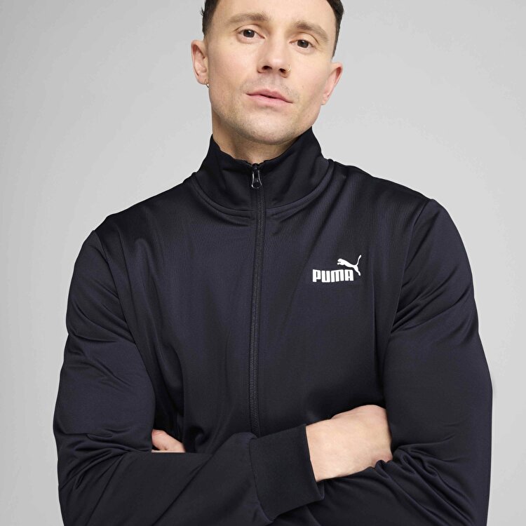 Puma Essentials Poly Erkek Lacivert Dik Yaka Eşofman Takımı