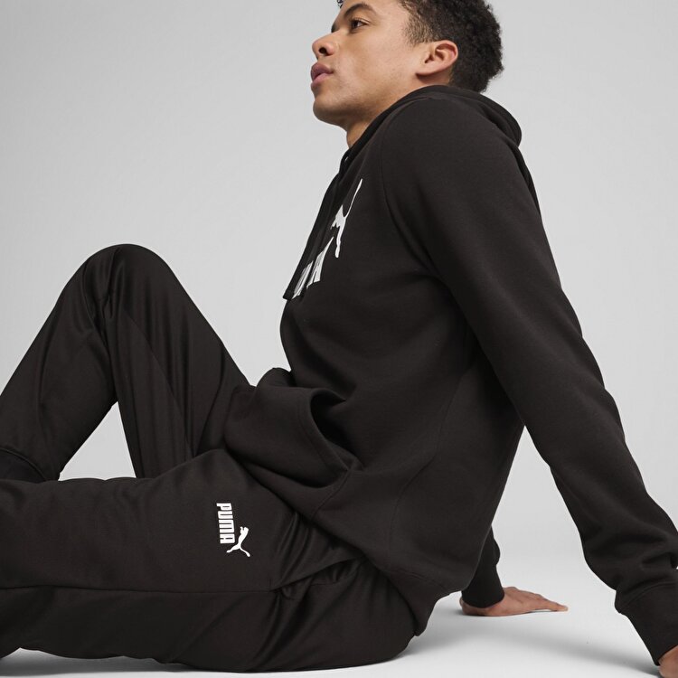 Puma Essentials No 1 Logo Poly Erkek Siyah Eşofman Altı