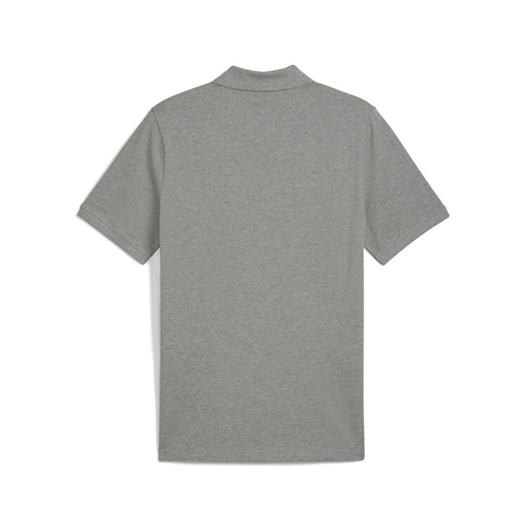 Puma Essentials No 1 Logo Pique Erkek Gri Polo Yaka Tişört