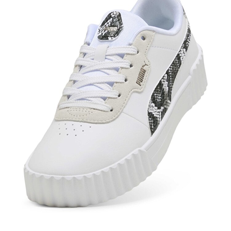 Puma Carina 3.0 Snake Chic Kadın Ekru Sneaker - Görsel 4