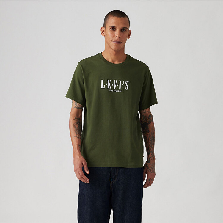 Levi's Relaxed Fit Erkek Yeşil Yuvarlak Yaka Tişört A2082-0259