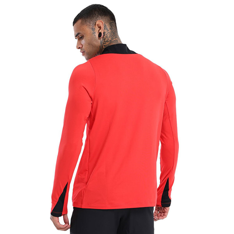 Nike Dri-Fit Strike 24 Drill Half Zip Erkek Kırmızı Dik Yaka