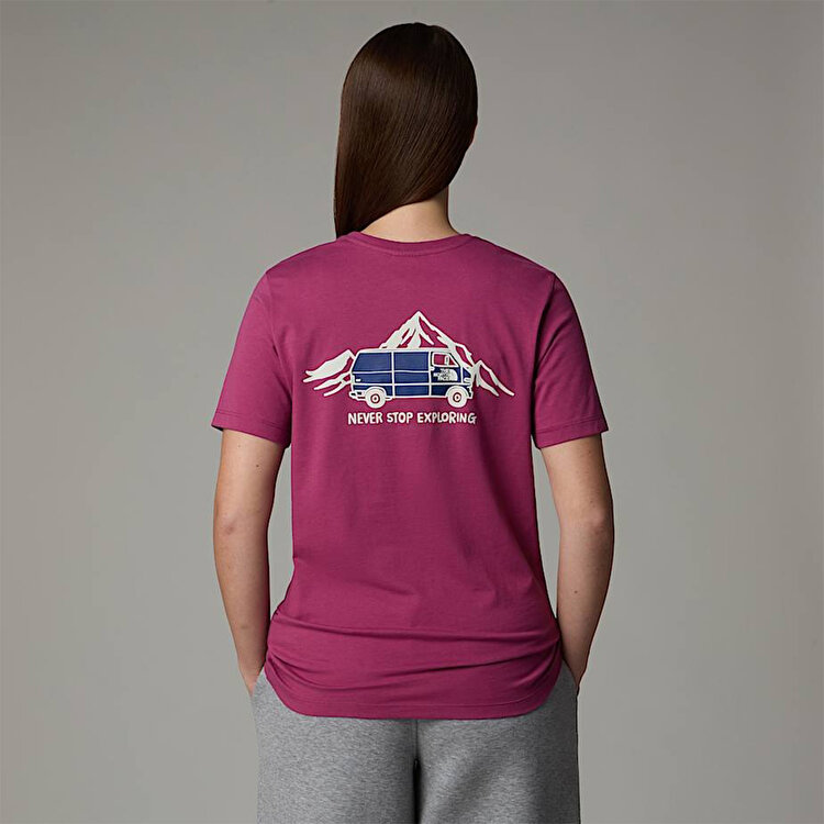 The North Face Outdoor Graphic Kadın Mor Yuvarlak Yaka Tişört