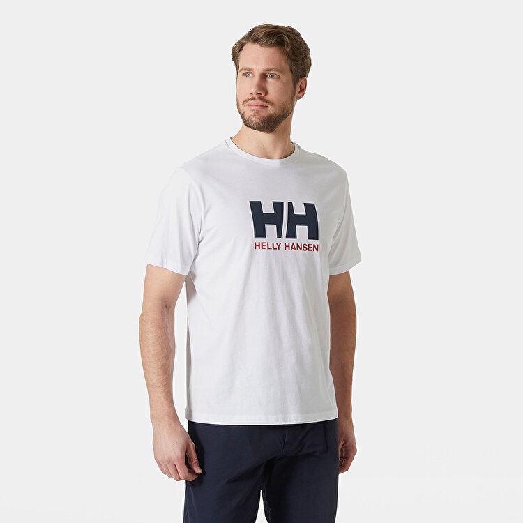Helly Hansen HH Logo 3.0 Erkek Beyaz Yuvarlak Yaka Tişört
