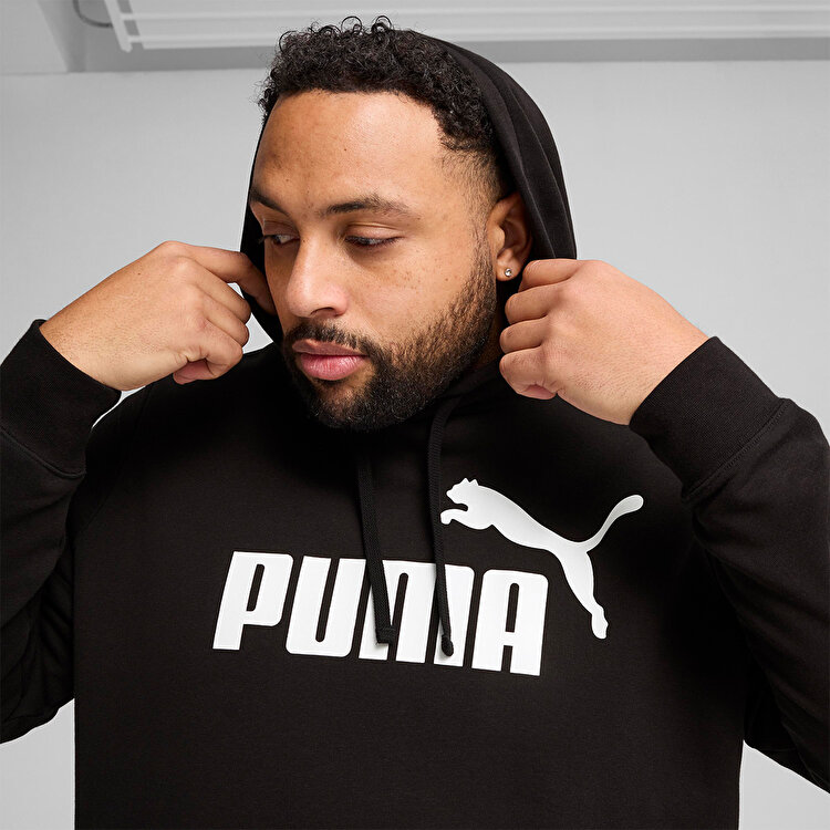 Puma Essentials No 1 Logo Erkek Siyah Kapüşonlu Sweatshirt