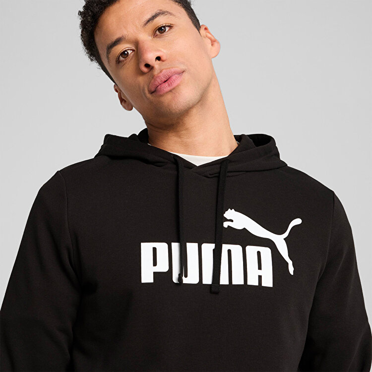 Puma Essentials No 1 Logo Erkek Siyah Kapüşonlu Sweatshirt