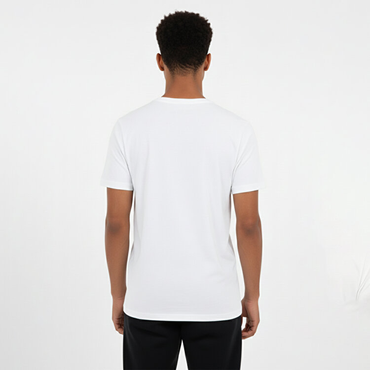 Jack&Jones Vibrant Crew Neck Erkek Beyaz Yuvarlak Yaka Tişört