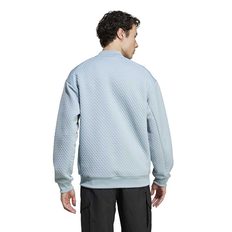 adidas Terrex Xploric Sweat Erkek Mavi V Yaka Ceket JE3921 - Sporthink