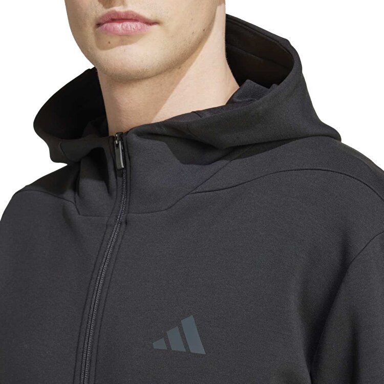 adidas Designed For Training Erkek Siyah Kapüşonlu Ceket