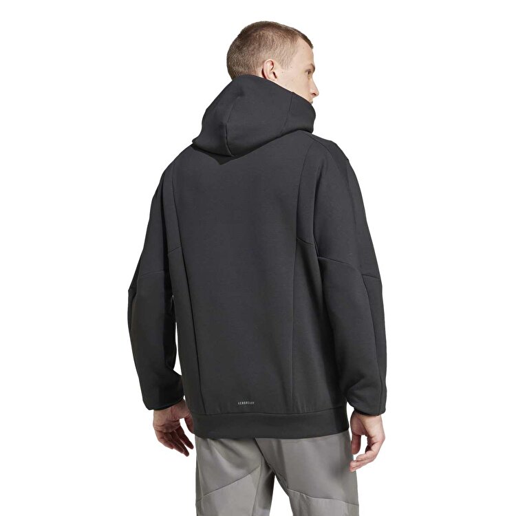 adidas Designed For Training Erkek Siyah Kapüşonlu Ceket