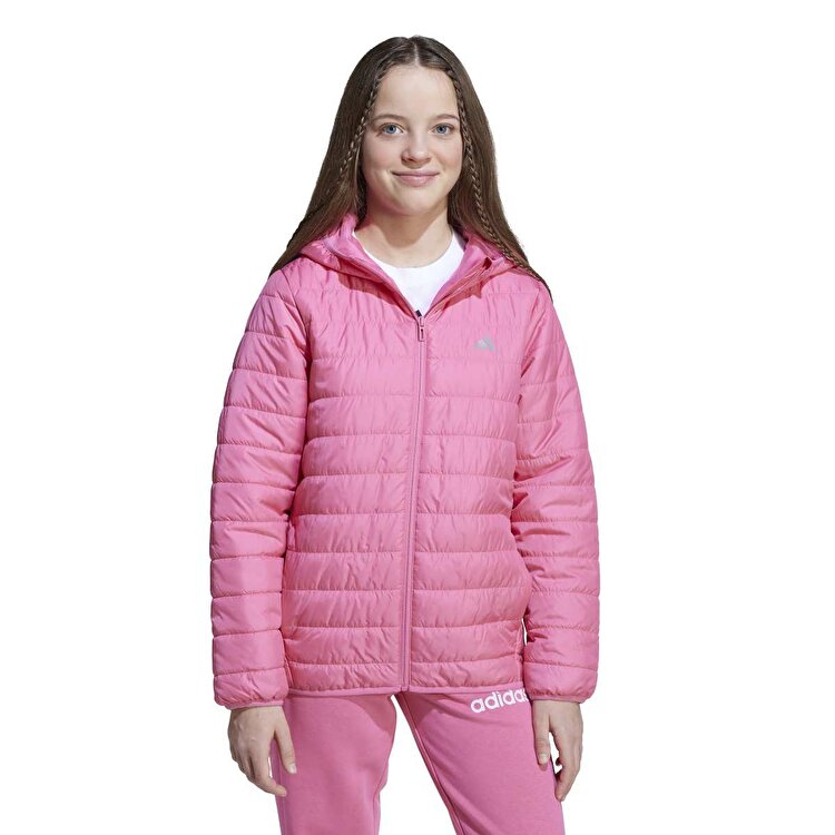 adidas Essentials Light Padded Çocuk Pembe Kapüşonlu Mont
