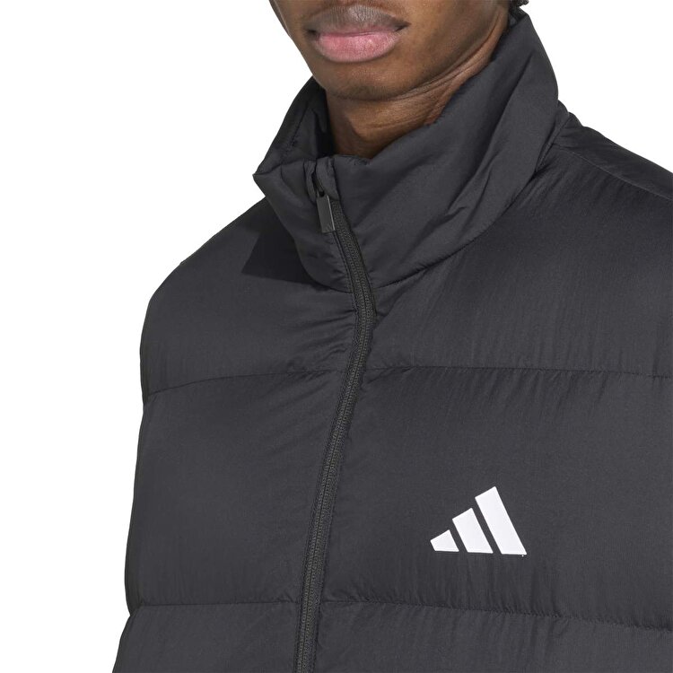 adidas Essentials 3 Stripes Puffer D Erkek Siyah Dik Yaka Yelek